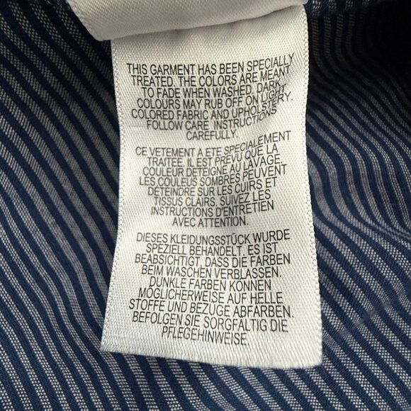 Tommy Bahama Mens XXL Pixel Palms Camp Shirt Blue Hawaiian Button-Up 100% Cotton - Picture 8 of 9